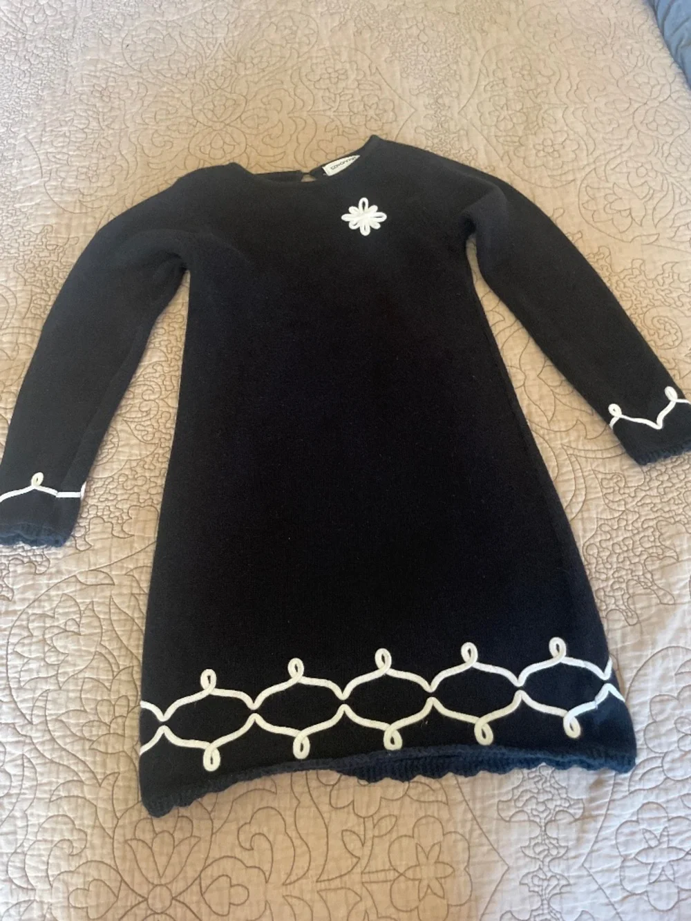 Black and white 3t sweater dress